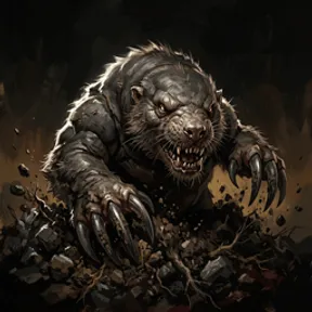 Brown-River Burrow Beast, a brute of Vireldan