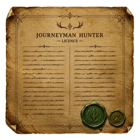 Journeyman Hunter Licence, an item in Vireldan Idle