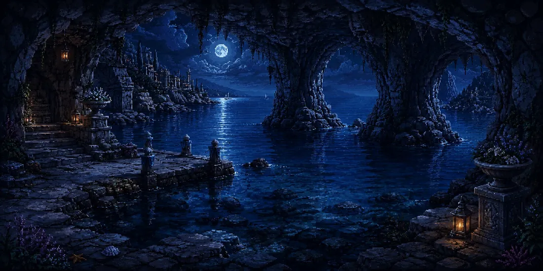 The Abandoned Grotto, a dungeon in Vireldan Idle