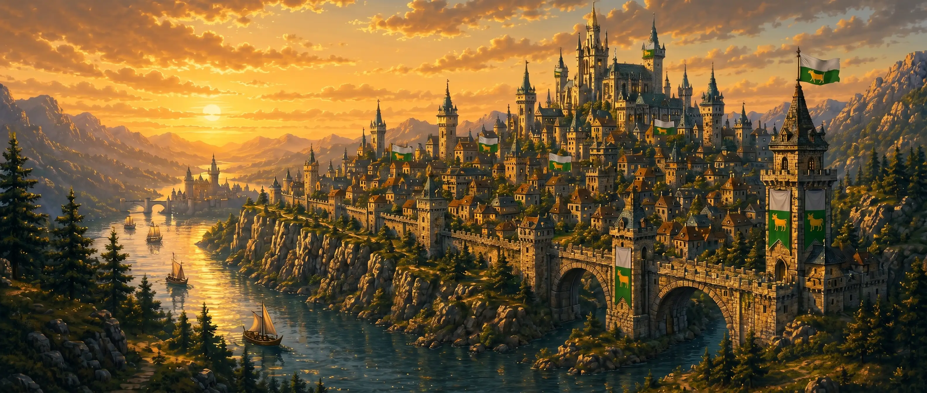 Oxbridge: Arcane and scholarly seat. Lyceum, Scholarium, and the wilds east of the city.