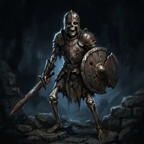 Crypt Skeleton, a husk of Vireldan
